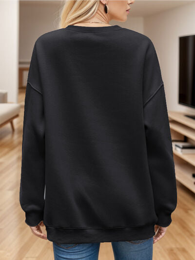 Round Neck Long Sleeve Sweatshirt